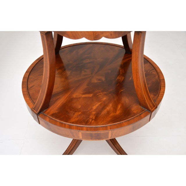 Wood Vintage Regency Two-Tier Side Table, 1930s For Sale - Image 7 of 9