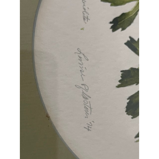 1970s 20 Th C Watercolor of Violets Signed Dated For Sale - Image 5 of 6