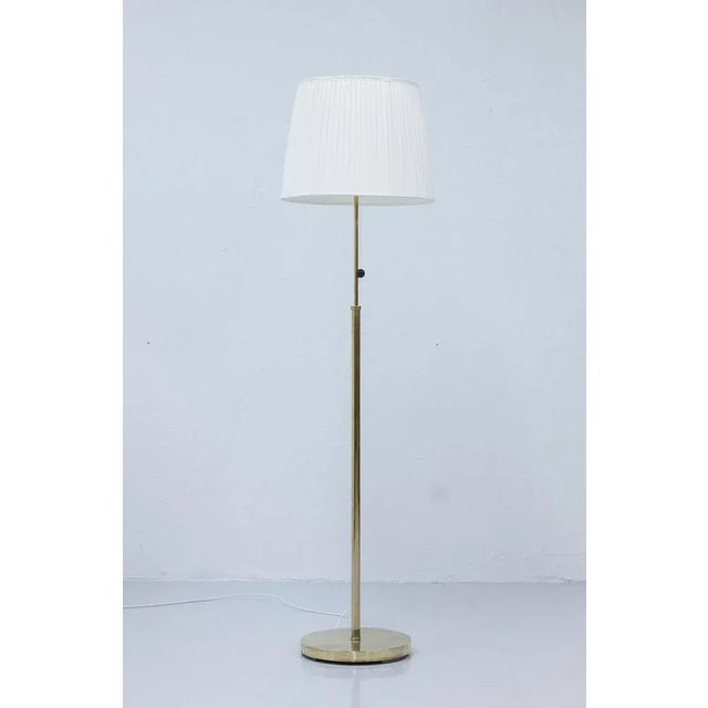 Gold Swedish Modern Brass Floor Lamp For Sale - Image 8 of 8