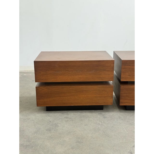 Wood 1990s Post Modern Stacked Nightstands - Pair For Sale - Image 7 of 12