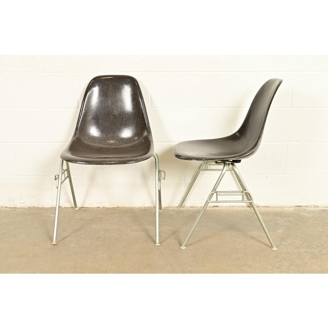 Charles & Ray Eames for Herman Miller DSS Seal Brown Stacking Shell Chairs | Set of Ten For Sale - Image 12 of 16