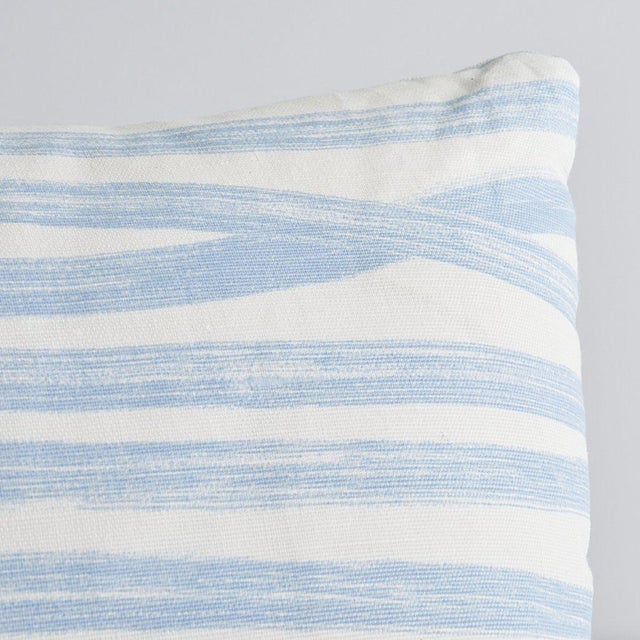 This pillow features Brushstrokes with a knife edge finish. A stylized stripe made of gestural, horizontal brushstrokes,...