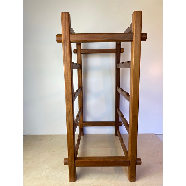 Wood Vintage Winsome Wood Teak Wine Rack, Danish Modern Style For Sale - Image 7 of 11