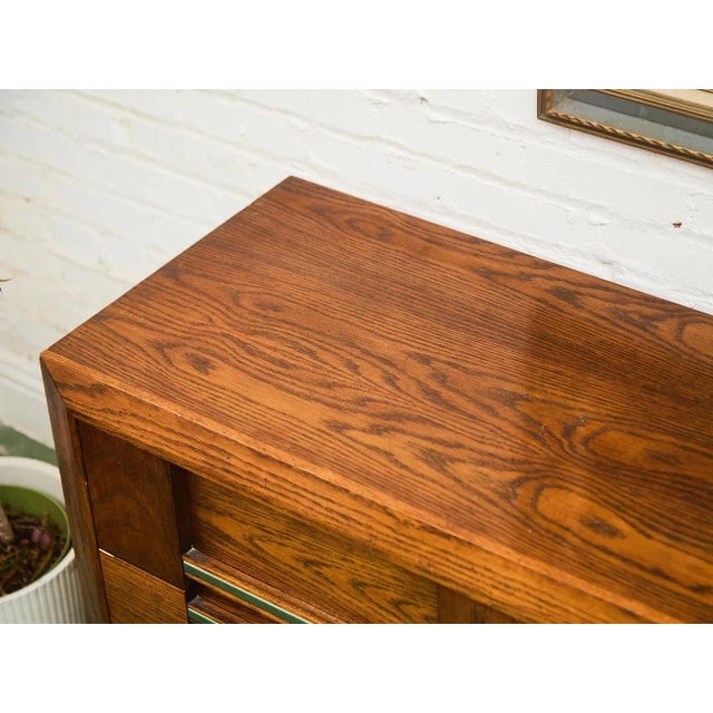 Mid 20th Century Lane Brutalist 9 Drawer Dresser For Sale - Image 5 of 12