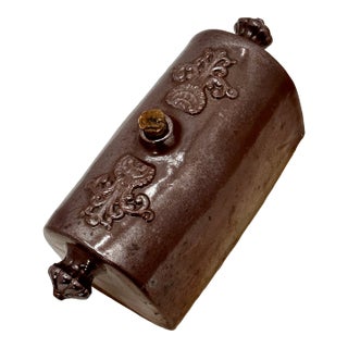 Rare & Decorative Antique English Georgian Stoneware Foot Warmer - Circa Late 18th Century For Sale