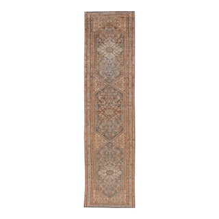 Antique Persian Malayer Runner With All-Over Sub-Geometric Medallion Design 3'1 X 13'0 For Sale