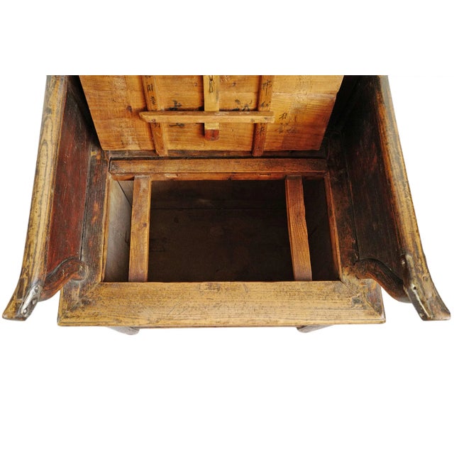 Vintage Chinese Trunk Box Arm Chair For Sale - Image 9 of 11