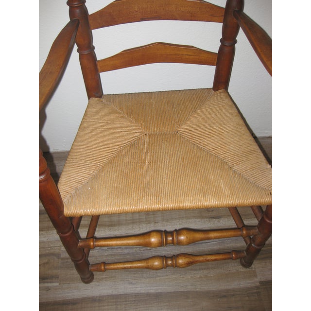 Wood Country Farm House Arm Chair For Sale - Image 7 of 11