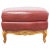 French Beech and Red Skai Ottoman, 1960s For Sale