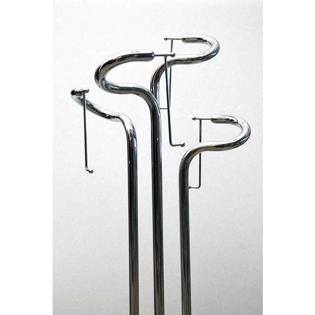 Sculpture Coat Hanger in Chromed Steel, 1970s For Sale - Image 3 of 10