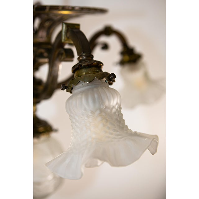 Bronze Ceiling Light, 1920s For Sale - Image 11 of 13