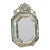 Antique or Vintage Octagonal Venetian Etched Glass Mirror With Etched Floral Design For Sale