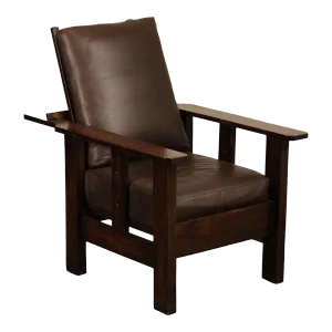 Antique Mission Oak and Leather Morris Chair