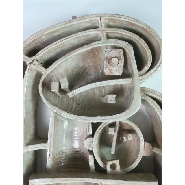 Jozsef Pattantyus, Wall Sculpture, 1970s, Glazed Ceramic For Sale - Image 4 of 11