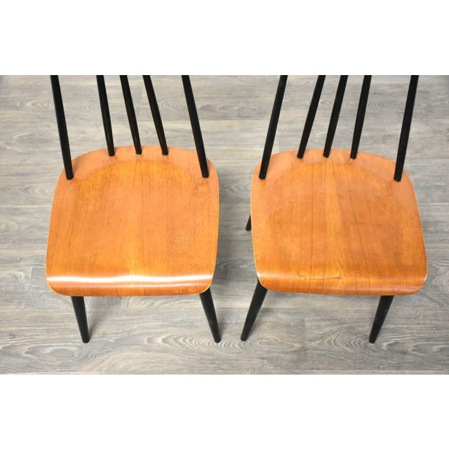 1960s Teak Dining Chairs - a Pair For Sale - Image 5 of 9