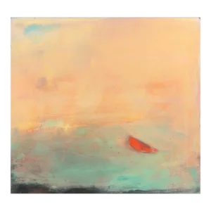 'Red Canoe' by Kim Harris, 2004, Endicott College, Stamford Loft Art Association, Large Oil Painting