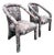 Vintage Postmodern. Purple Pink and Blue Arm Chairs - A Pair For Sale