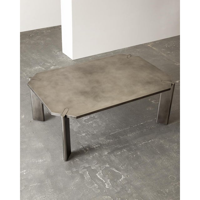 Contemporary Yuuki Stainless Steel Coffee Table For Sale - Image 3 of 7