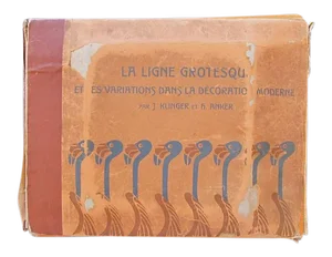1902 Original Klinger Book, La Ligne Grotesque Et Des Variations Dans La Décoration Moderne
