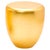 Small Satin Varnish Yellow Gold Leaf Side Table by Reda Amalou Design For Sale - Image 11 of 11