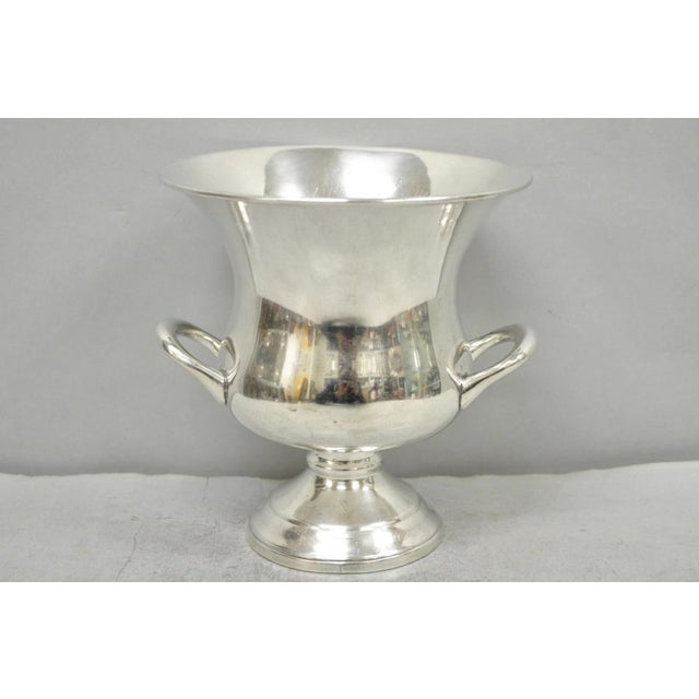 Vintage Leonard Small Silver Plated Trophy Cup Urn Champagne Chiller Ice Bucket For Sale - Image 13 of 15