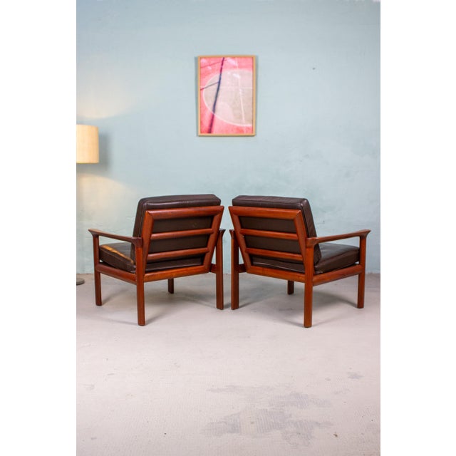 Sven Ellekaer Mid-Century Teak Lounge Chairs by Sven Ellekaer for Komfort, 1960s, Set of 2 For Sale - Image 4 of 18