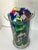 Monique Nichols One-of-a-Kind Hand-Painted Art Glass Vase, Signed & Dated 1998 A one-of-a-kind hand-painted art glass vase...