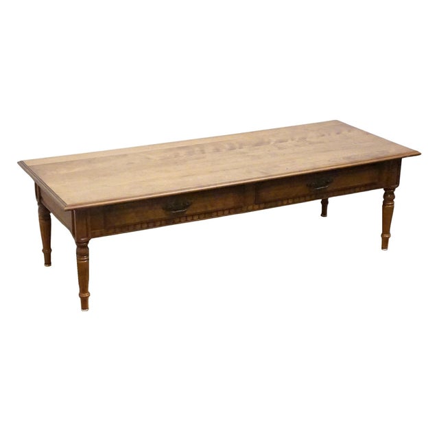 Ethan Allen Ethan Allen Classic Manor Solid Maple 56" Accent Coffee Table 15-8420 For Sale - Image 4 of 14