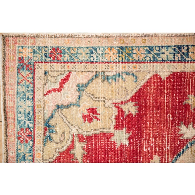 Textile Vintage Distressed Oushak Rug Runner - 2'9" x 5'2" For Sale - Image 7 of 9