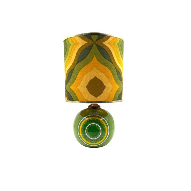 Ceramic Space Age Green Ceramic Table Lamp, Italy 1960s For Sale - Image 7 of 15
