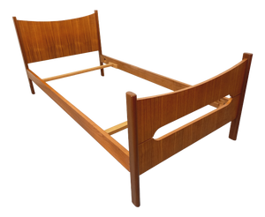 Vintage Scandinavian Single Bed in Teak, 1960s