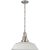 Layton 20" Pendant in Polished Nickel with Matte White Shade Designer: Chapman & Myers Canopy: 5.25" Round Mounting: Chain...