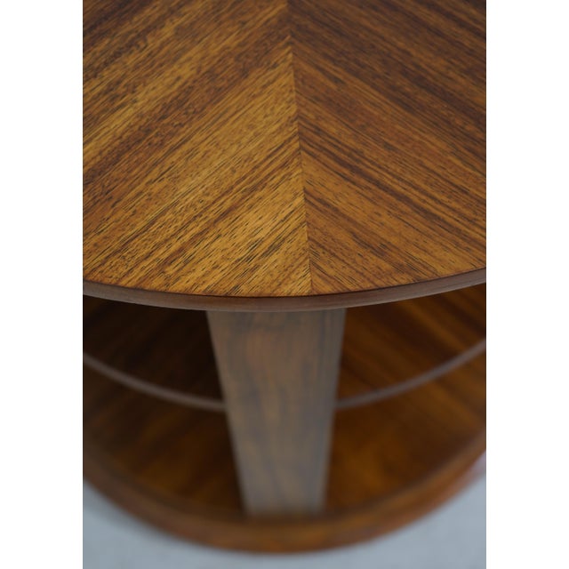 Round Modern Design Revolving Bookcase Lamp Table | Chairish