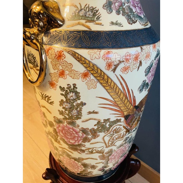 Vase with Gold Lion Ring by Chung Ah Porcelain Company, 1974 For Sale - Image 11 of 18