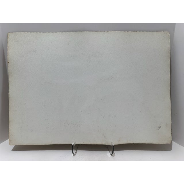 Henry Emil Salloch Original Watercolor on Paper Rustic Rural Farmstead, 1945. For Sale In Atlanta - Image 6 of 7