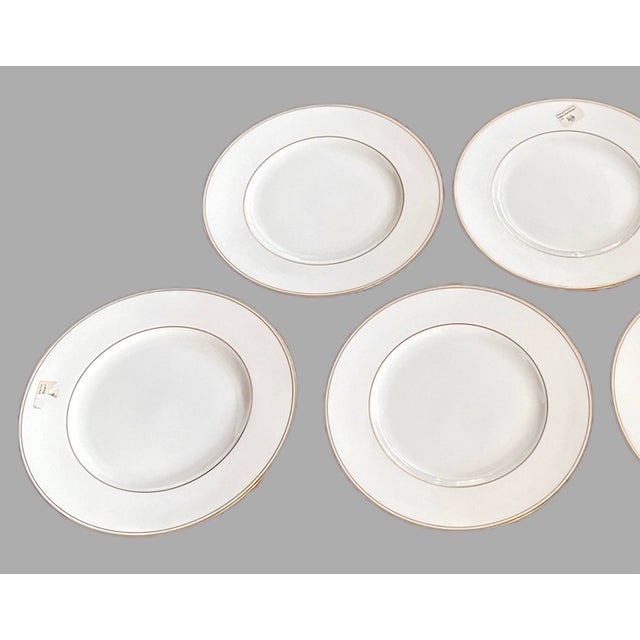 White Lenox Federal Gold Fine Bone China Dinner Plates - Brand New For Sale - Image 8 of 11