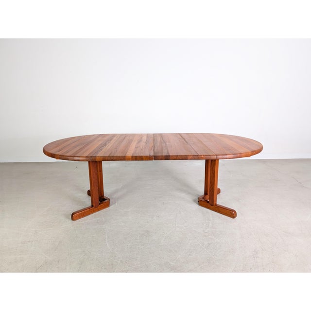 Mid-Century Modern Extendable Dining Table in Teak, 1960 For Sale - Image 4 of 12