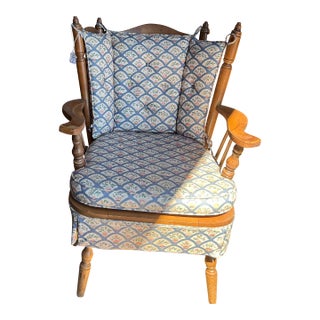Vintage Solid Maple Slipper Rocker For Sale