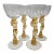 Early 20th Century Cambridge Glass Company Amber Nude Cocktail Glasses -Set of Four For Sale
