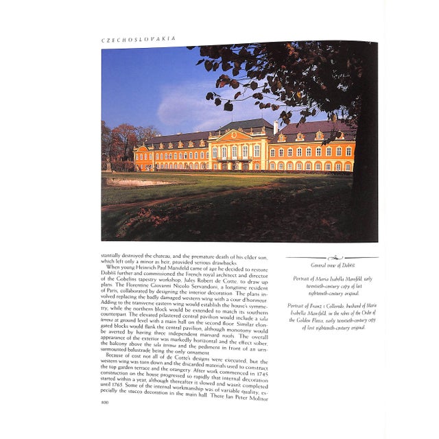 Paper "The Great Country Houses of Central Europe: Czechoslovakia, Hungary, Poland" 1991 Pratt, Michael & Trumler, Gerard For Sale - Image 7 of 10