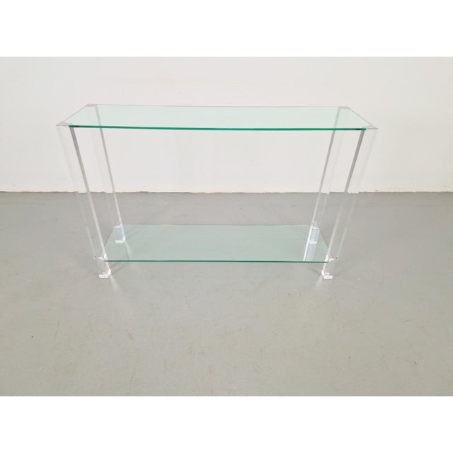 Glass and Acrylic The Hague Console Table from Bor Design, 1990s For Sale - Image 9 of 11