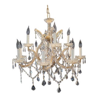 13 Light Maria Theresa Style Crystal Chandelier For Sale