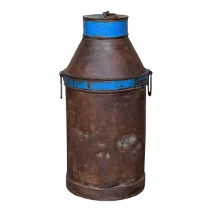 Vintage Rustic Iron Milk Can