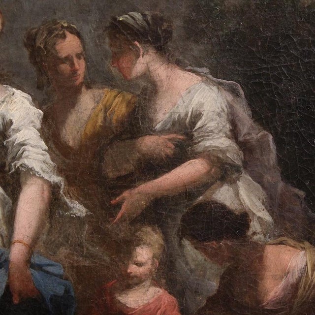 Venetian School, Moses Saved from the Waters, 1730, Oil on Canvas For Sale - Image 11 of 16