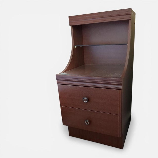 Vintage Mahogany and Formica Bedside Cabinets, Set of 2 For Sale - Image 5 of 8