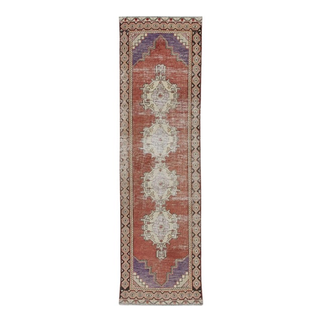 Vintage Turkish Rug 2'9" x 9'8" For Sale