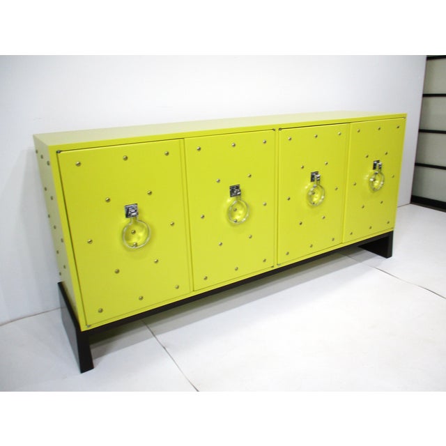 After Tommi Parzinger Glamorous Studded Handcuff Credenza Sideboard For Sale - Image 17 of 17