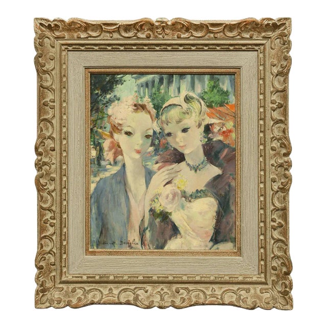 Jeanette Deseglise, Parisian Beauties on the Boulevard, Post Impressionist French Painting For Sale