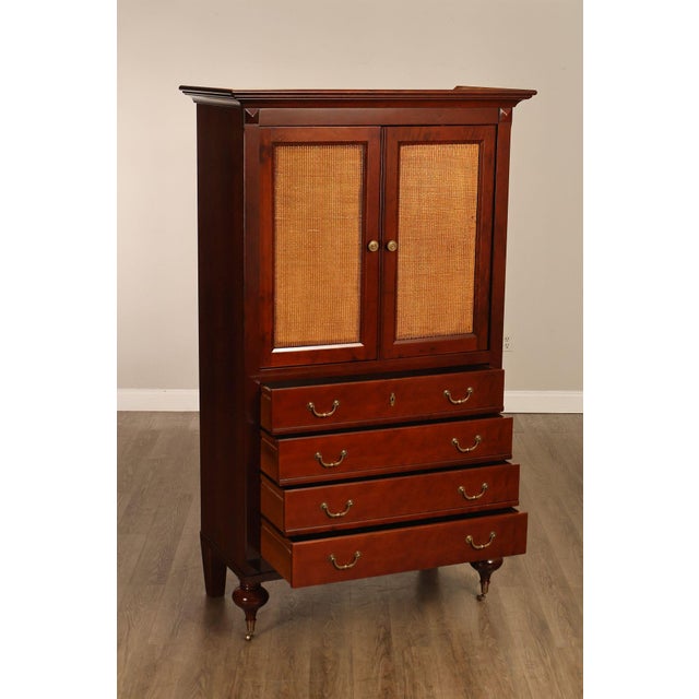 Grange French Louis Philippe Cherry Cane Door Armoire Cabinet For Sale In Philadelphia - Image 6 of 18