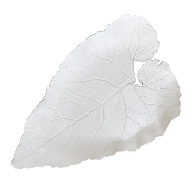 Large Porcelain Leaf Platter For Sale - Image 13 of 13
